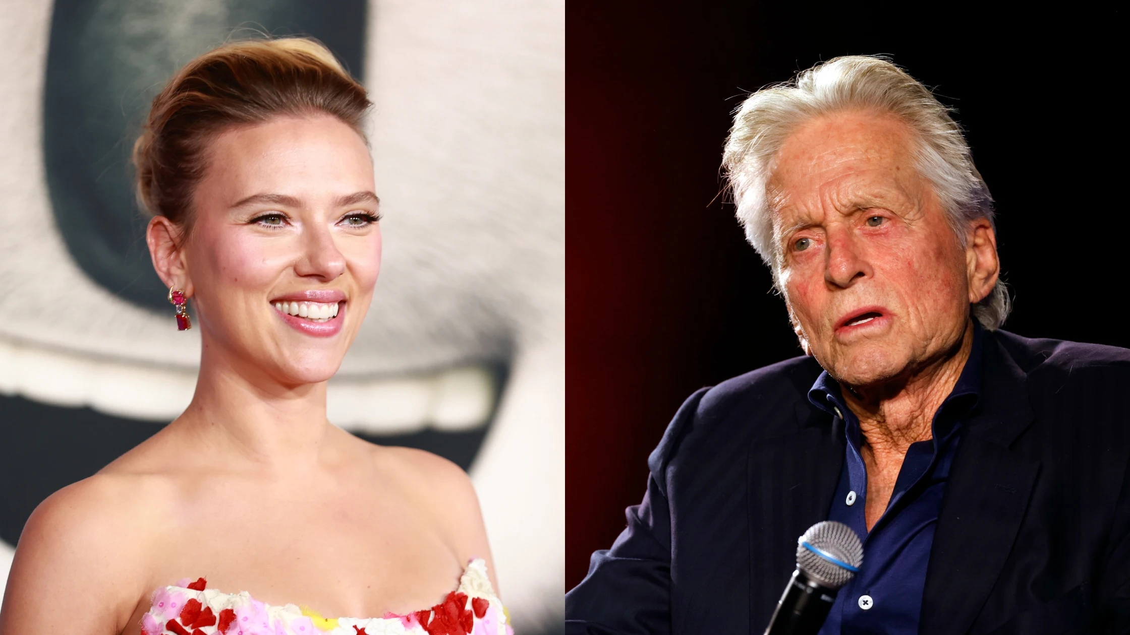 Scarlett Johansson y Michael Douglas