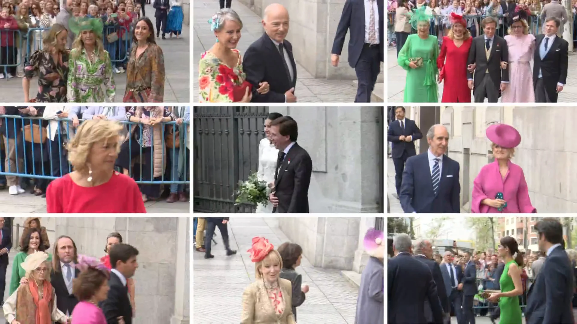Algunos de los estilismos de los invitados a la boda de Almeida Algunos de los estilismos de los invitados a la boda de Almeida