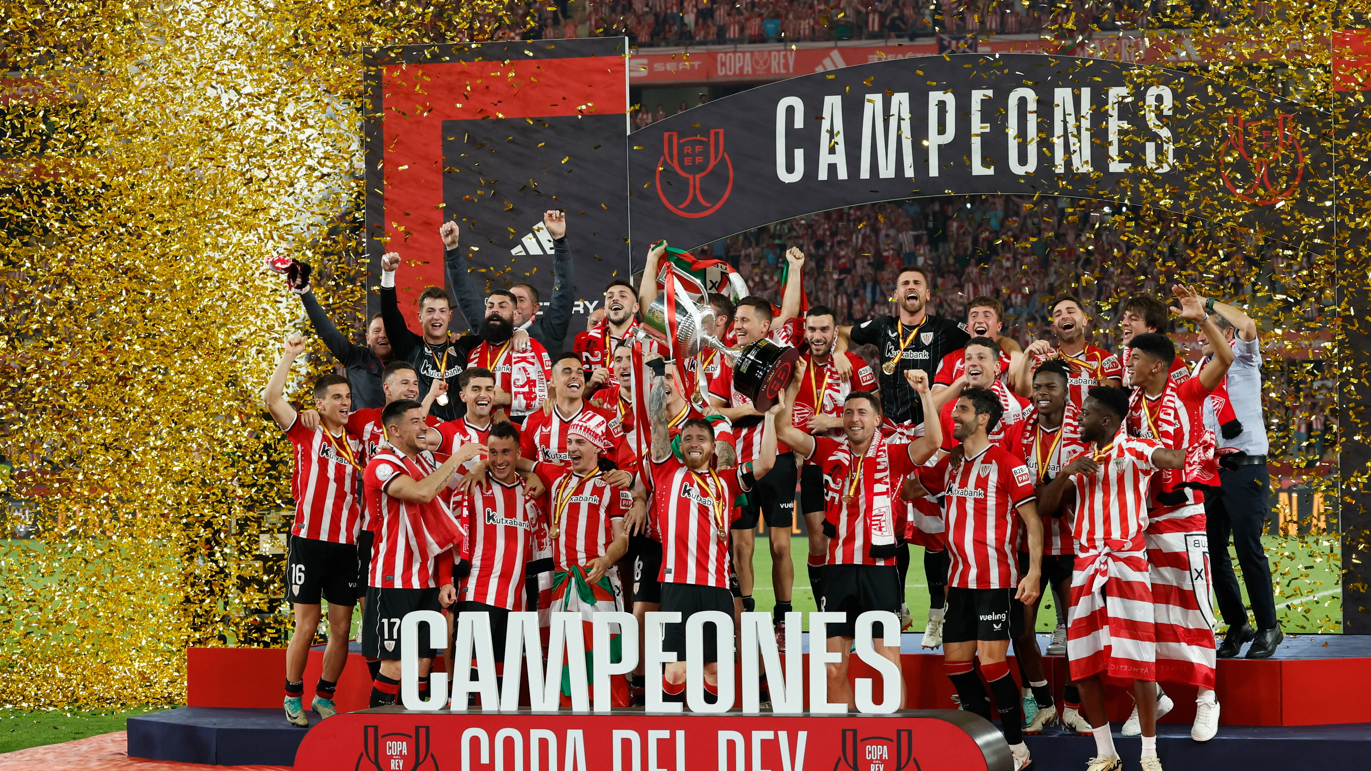 El Athletic levanta la Copa del Rey en La Cartuja tras ganar la final al Mallorca