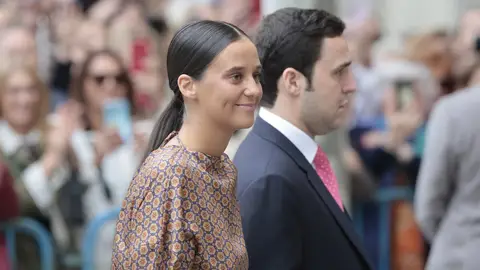 Victoria Federica y Froilán en su llegada a la boda de Almeida Victoria Federica y Froilán en su llegada a la boda de Almeida