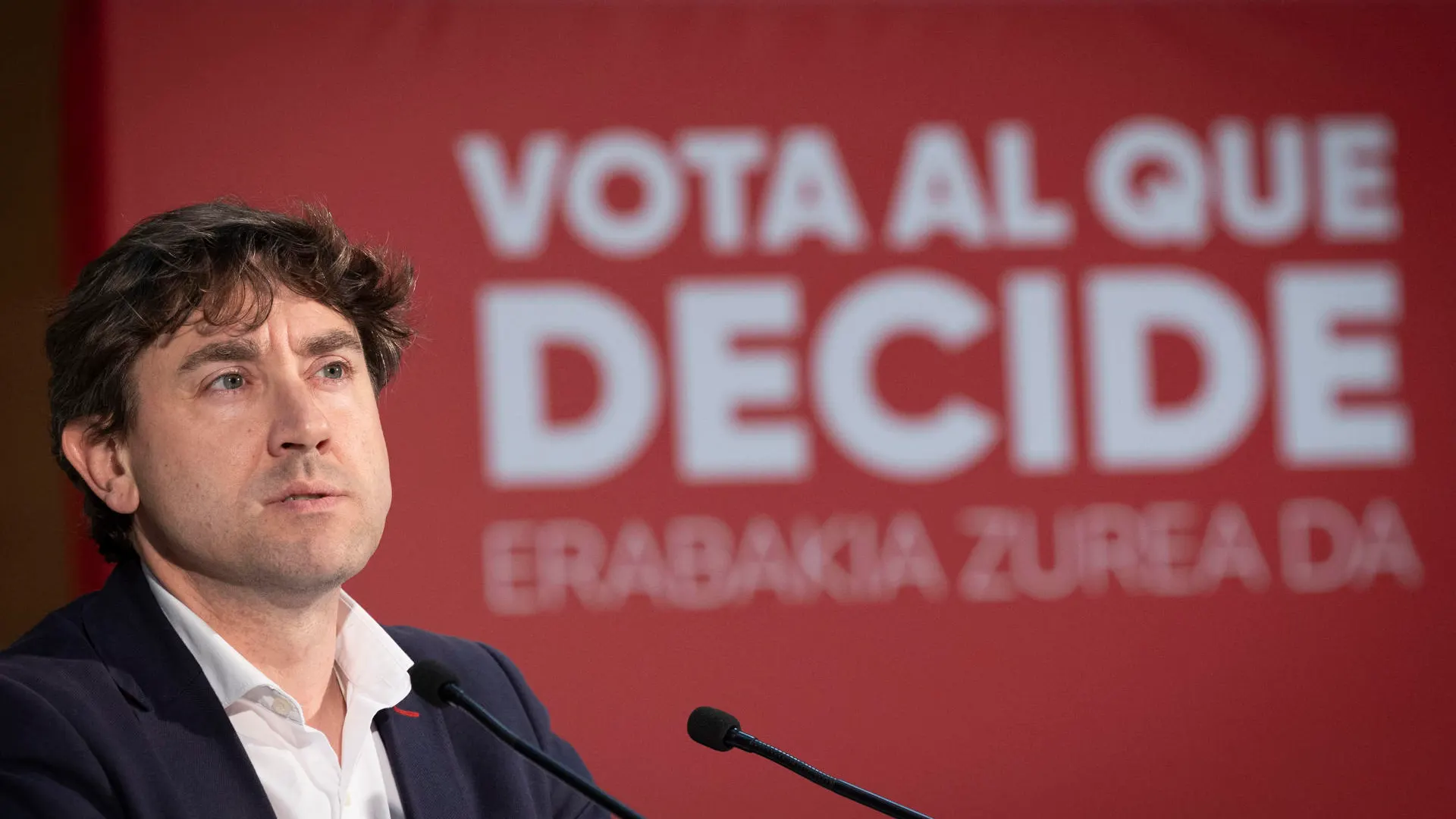 El candidato a lehendakari del PSE-EE, Eneko Andueza