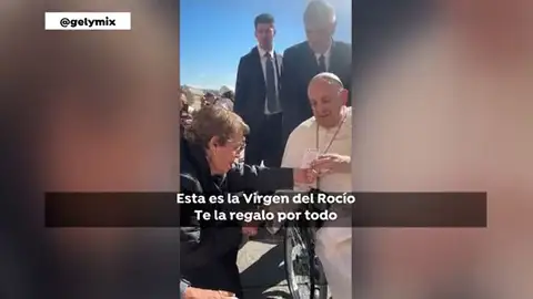 Mujer de Huelva conoce al Papa Francisco