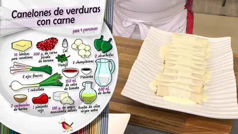 Ingredientes Canelones de verduras con carne Ingredientes Canelones de verduras con carne