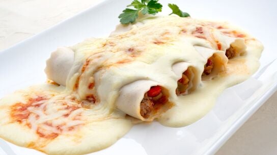 Canelones de verdura con carne