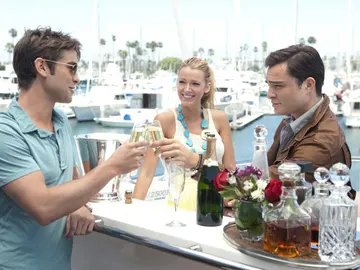 Chace Crawford, Blake Lively, Ed Westwick en Gossip Girl Chace Crawford, Blake Lively, Ed Westwick en Gossip Girl