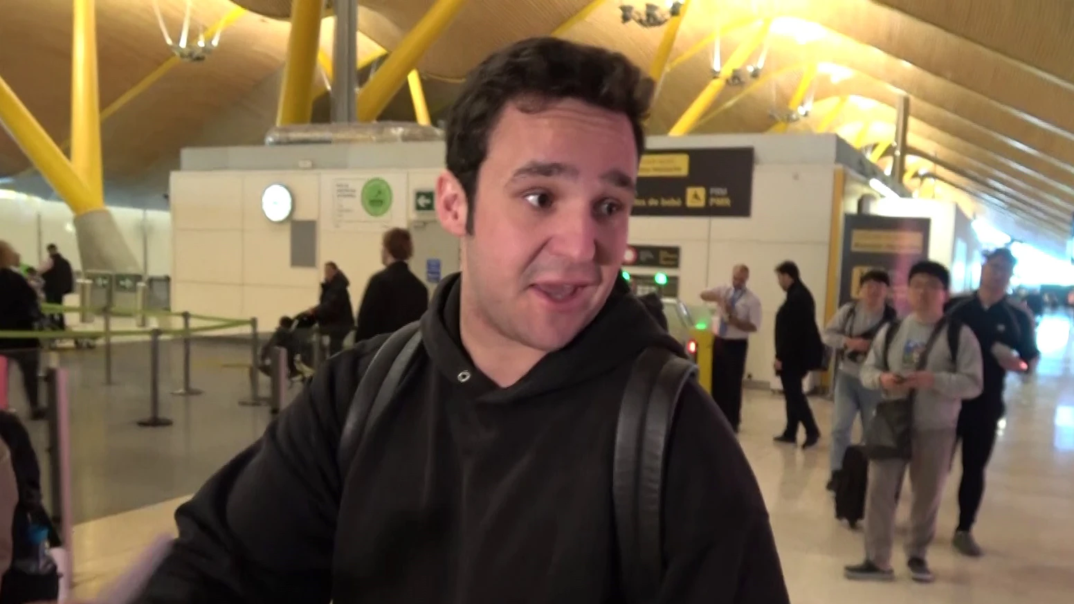 Froil&aacute;n, en el aeropuerto de Madrid