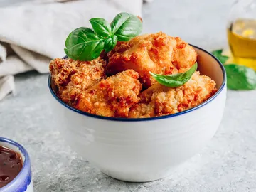 Alitas de coliflor con salsa buffalo Alitas de coliflor con salsa buffalo