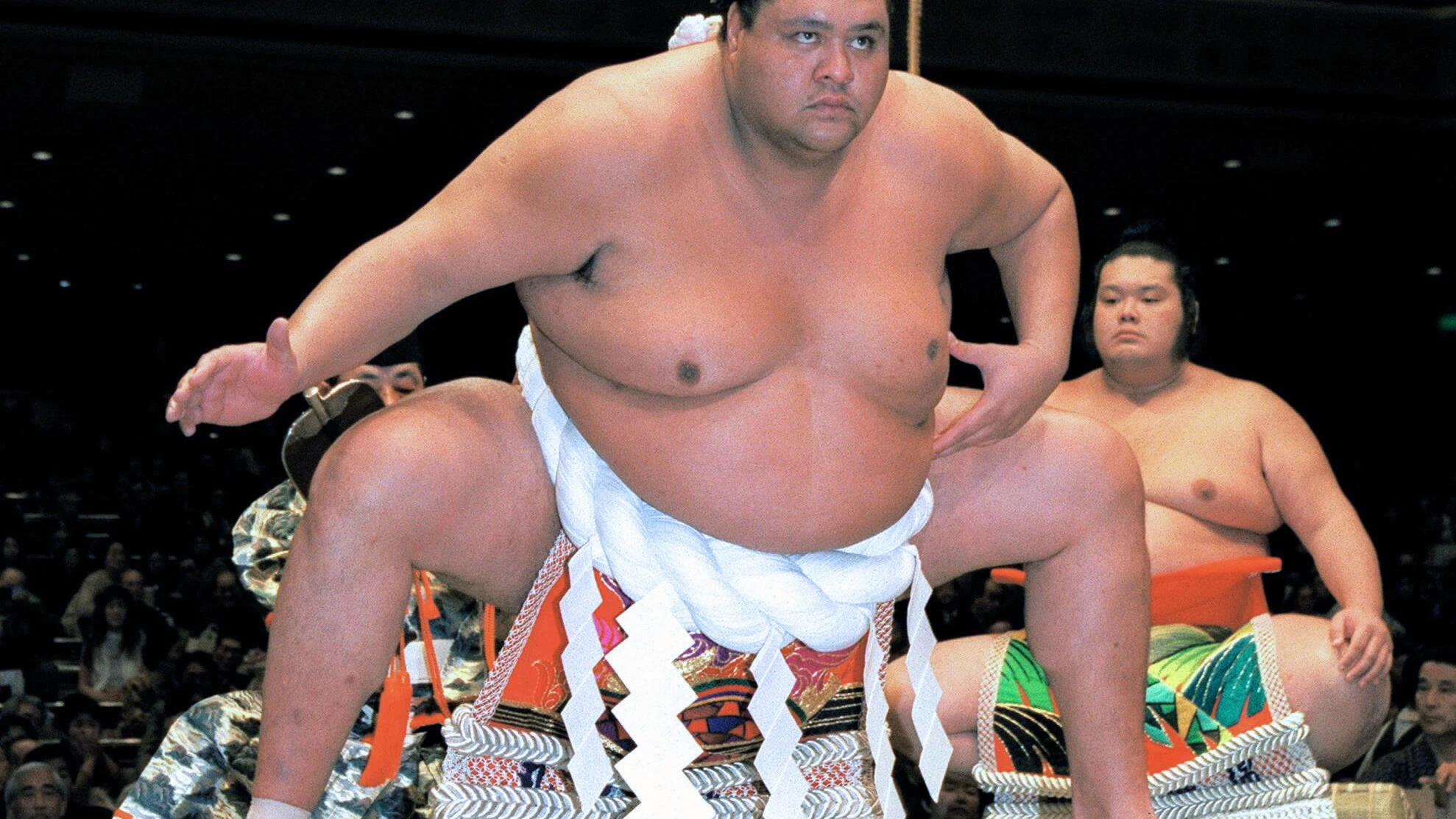 Taro Akebono, en un combate de sumo en Jap&oacute;n