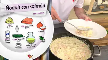 Ingredientes Ñoquis con salmón
