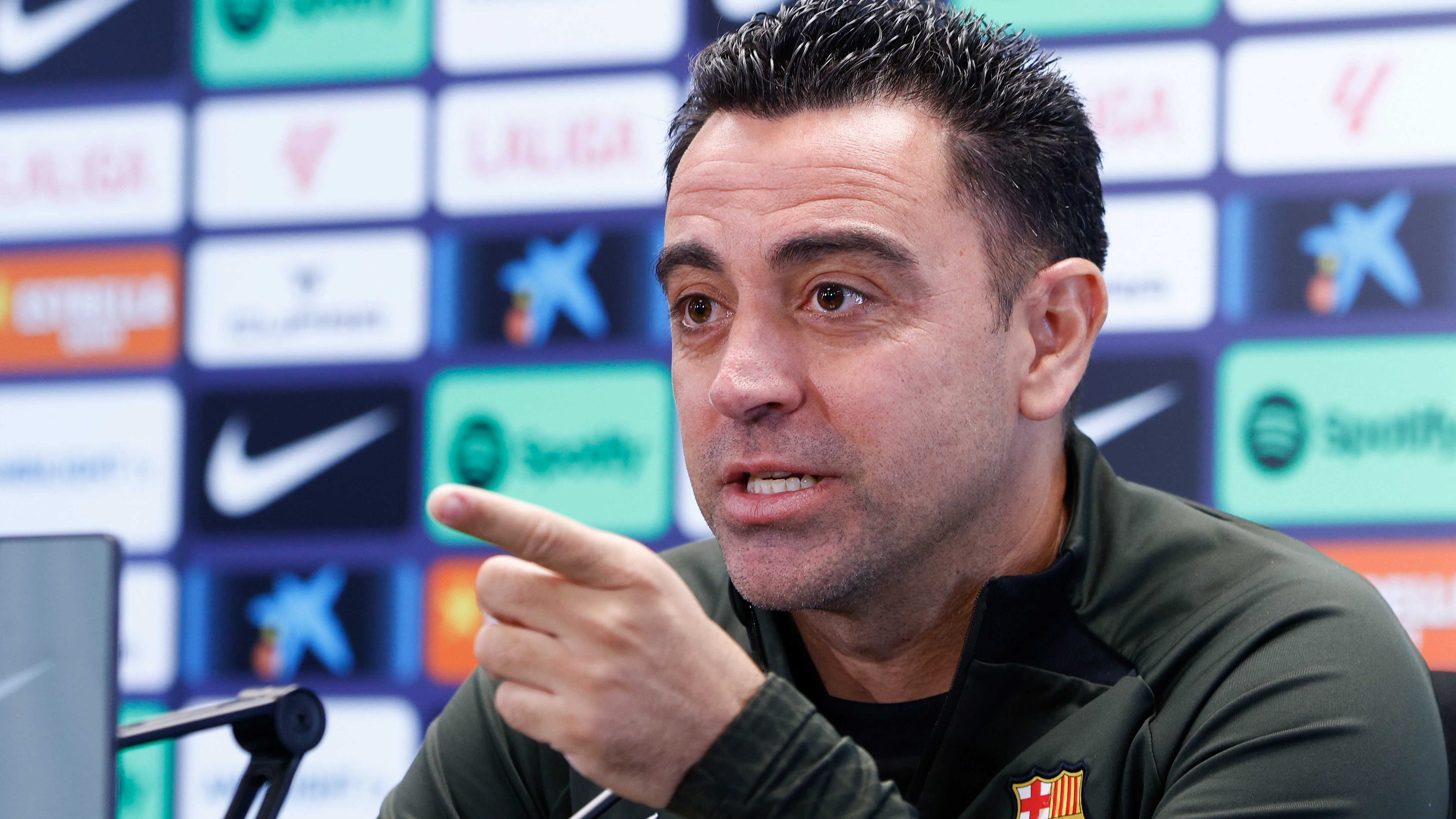 Xavi, en rueda de prensa Xavi, en rueda de prensa