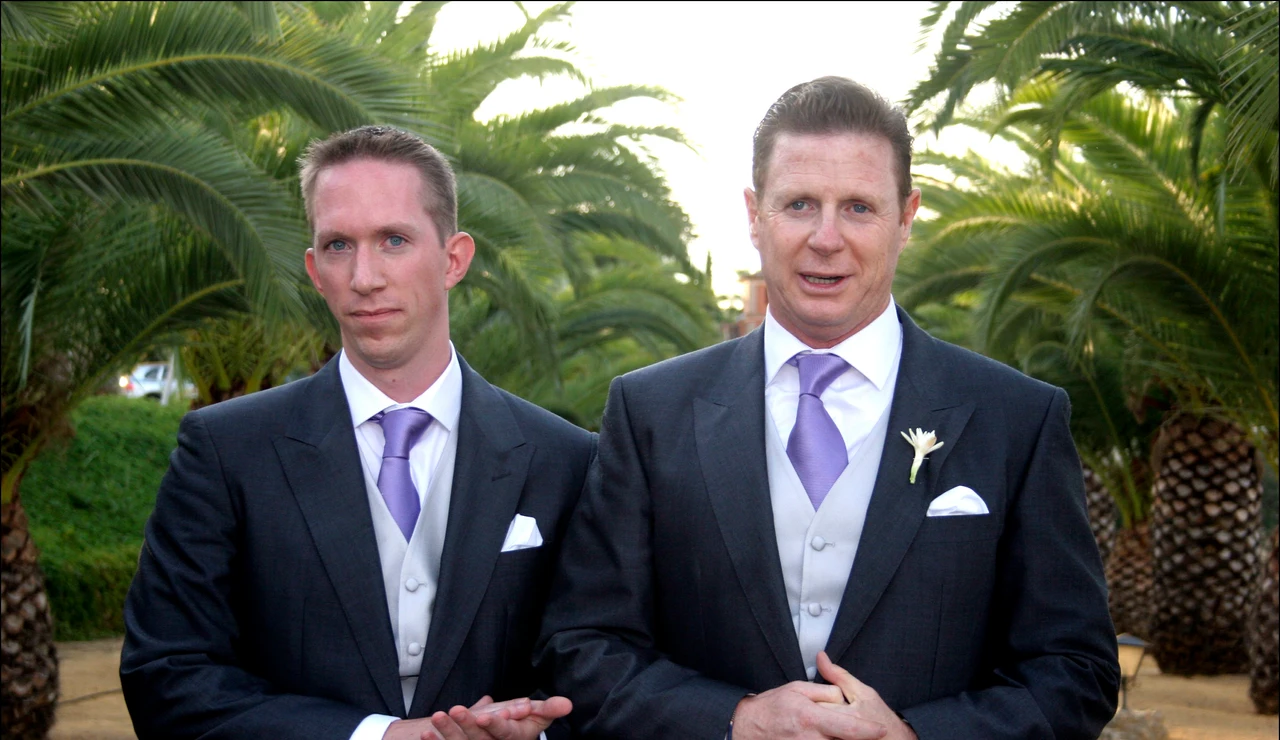 Jorge Cadaval y Ken Appledorn el día de su boda en 2007