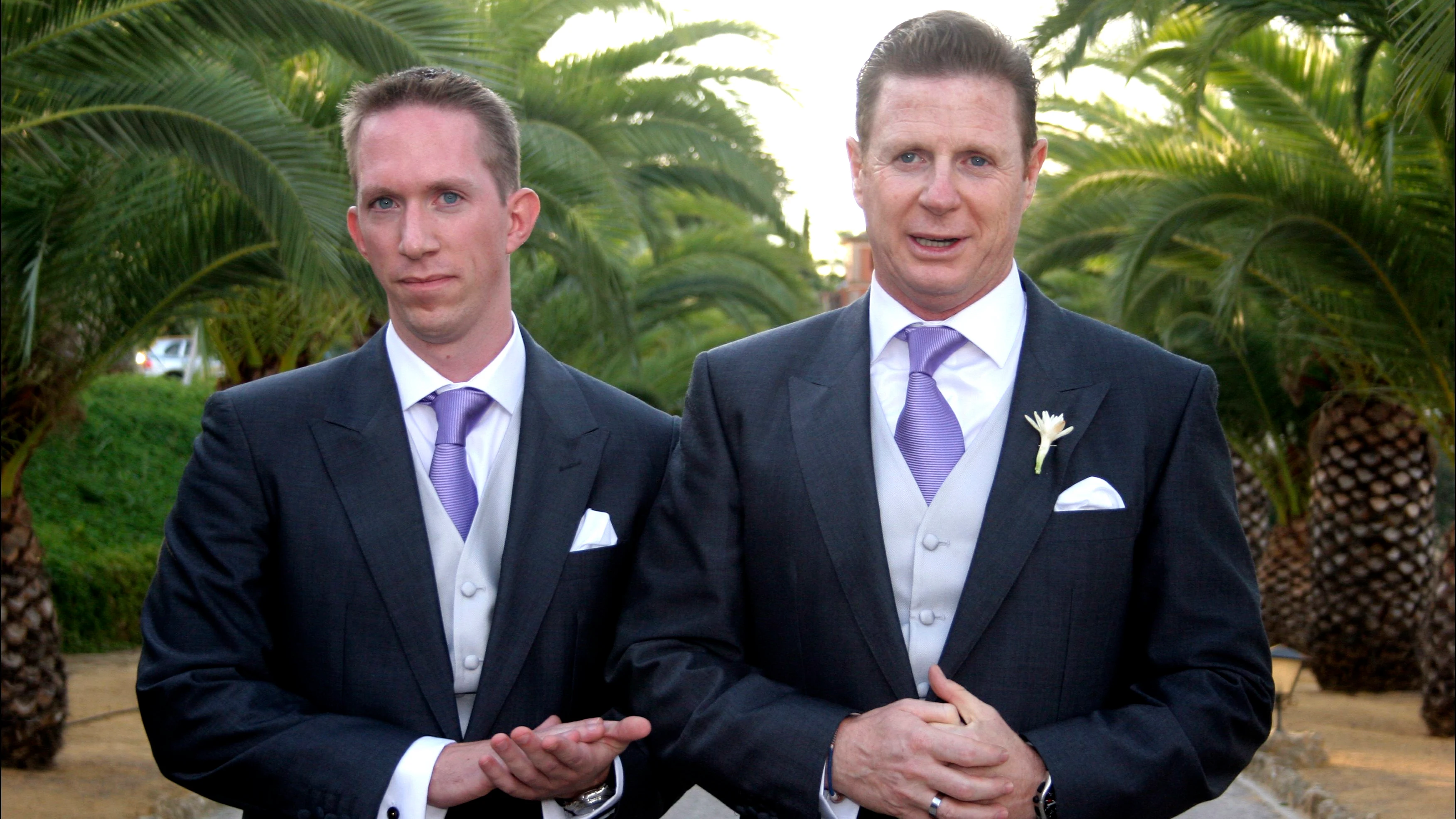 Jorge Cadaval y Ken Appledorn el d&iacute;a de su boda en 2007