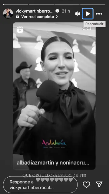 Vicky Martín Berrocal, orgullosa de su hija Alba Vicky Martín Berrocal, orgullosa de su hija Alba