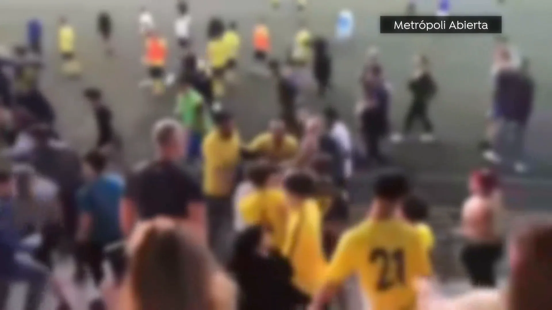Varios jugadores juveniles montan una brutal pelea en el campo