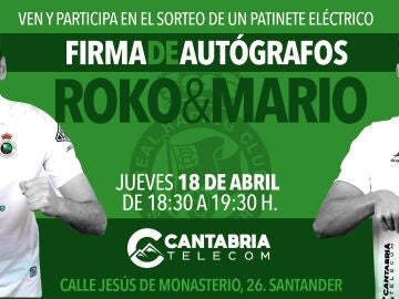 Baturina y Mario García, protagonistas de la firma de autógrafos organizada por Cantabria Telecom