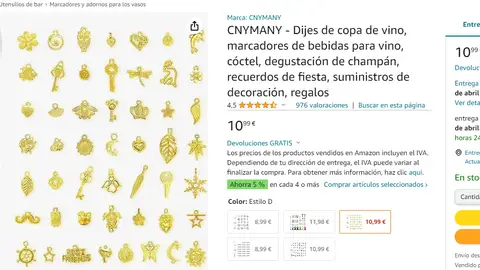 Abalorios de oro Abalorios de oro