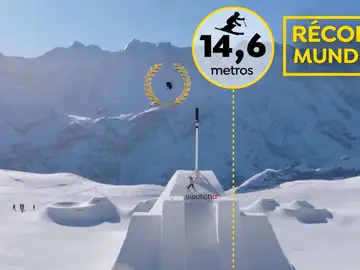 Momento en el que se bate un nuevo récord del mundo en Suiza Momento en el que se bate un nuevo récord del mundo en Suiza