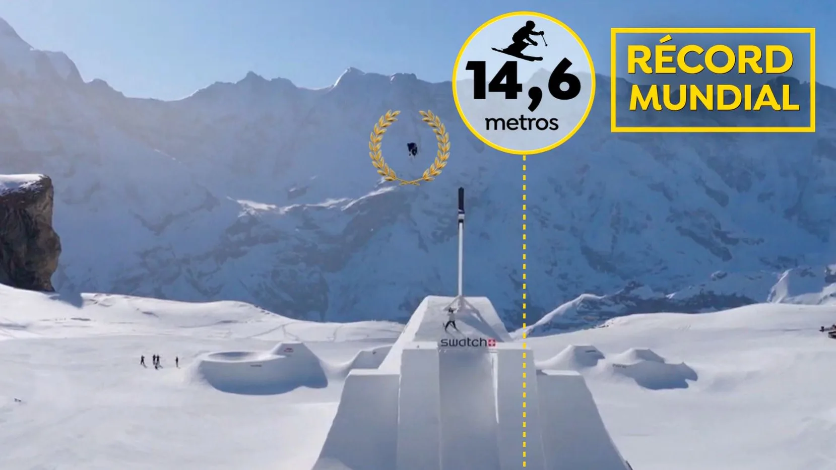 Momento en el que se bate un nuevo récord del mundo en Suiza Momento en el que se bate un nuevo récord del mundo en Suiza