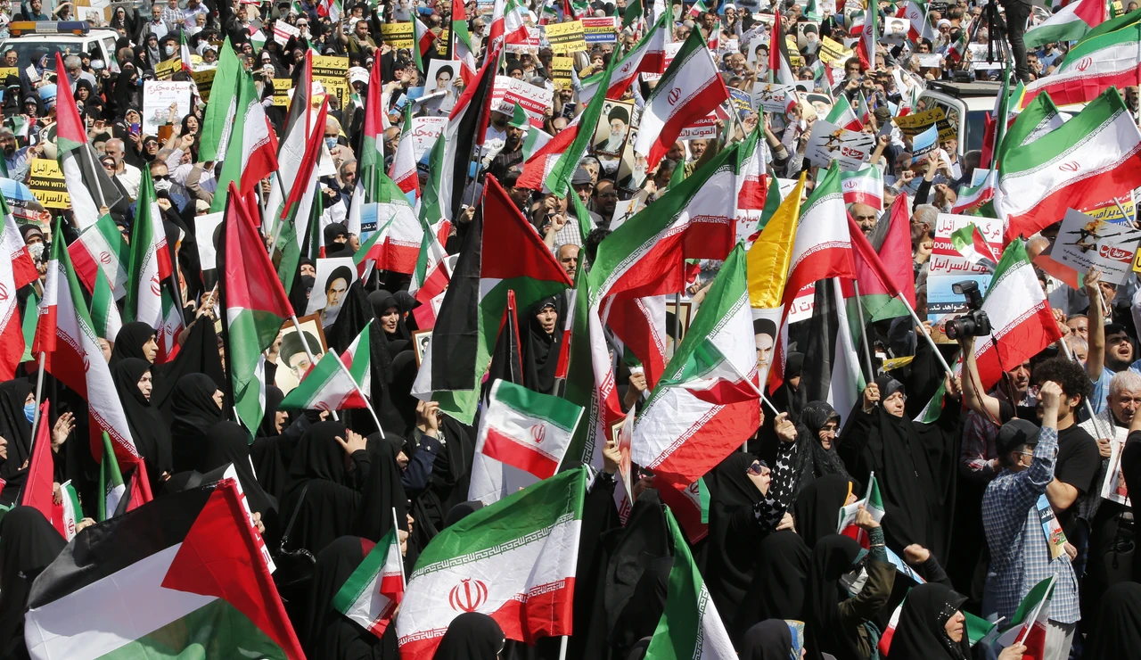 Manifestación anti-Israel en Teherán, Irán