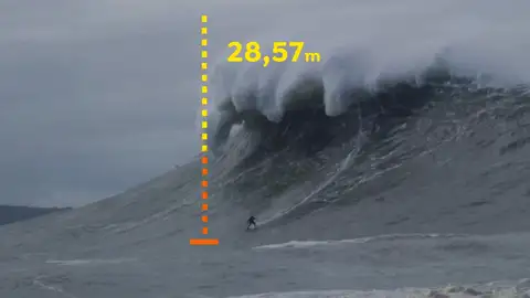 Sebastian Steudtner surfeando en Nazaré Sebastian Steudtner surfeando en Nazaré