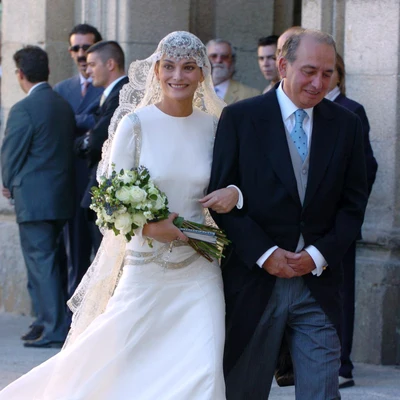 Laura Ponte y su padre, José Manuel, el día de su boda