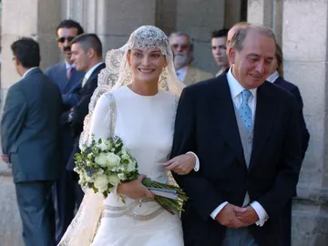 Laura Ponte y su padre, José Manuel, el día de su boda Laura Ponte y su padre, José Manuel, el día de su boda