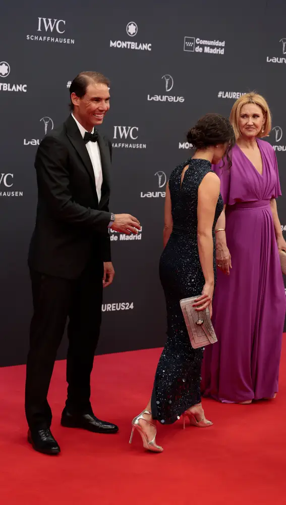 Rafa Nadal, Mery Perelló y Ana María Perera, en los Premios Laureus