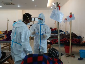Imagen de un centro de tratamiento del cólera en Etiopía