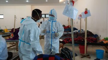 Imagen de un centro de tratamiento del cólera en Etiopía
