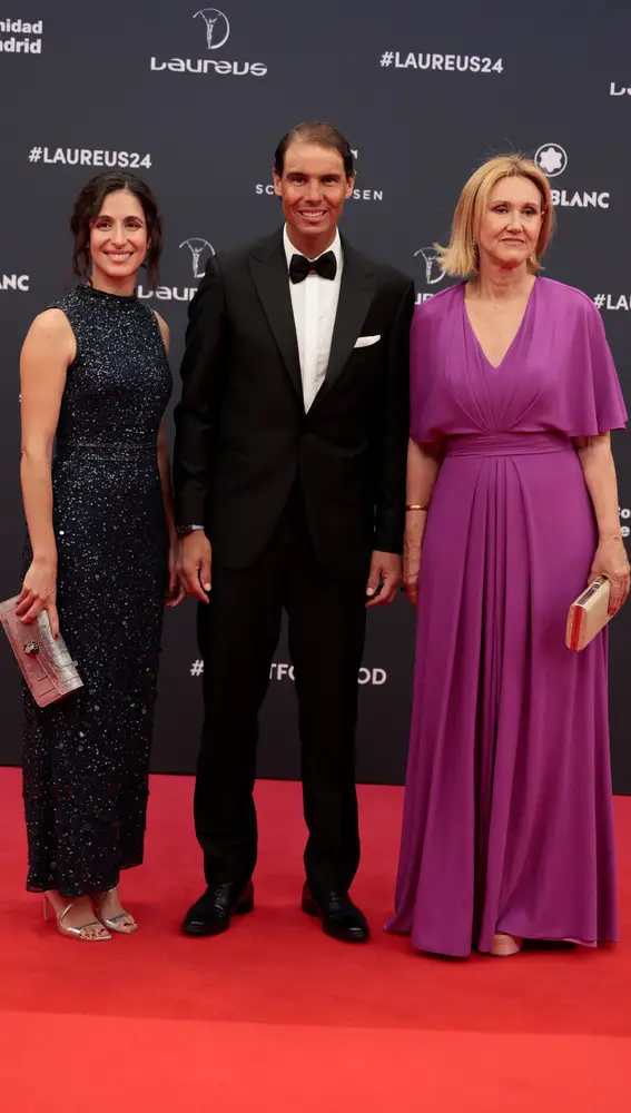 Mery Perelló, Rafal Nadal y Ana María Perera, madre del tenista