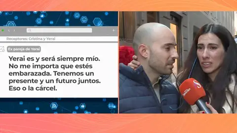 Cristina y Yerai viven bajo el acoso de su exmujer tras rehacer su vida: "Tengo miedo a morir, lo quiere a él a toda costa" Cristina y Yerai viven bajo el acoso de su exmujer tras rehacer su vida: "Tengo miedo a morir, lo quiere a él a toda costa"