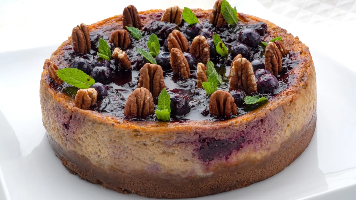 Eva Argui&ntilde;ano: tarta de queso con ar&aacute;ndanos y nueces, rica &iexcl;y con antioxidantes!