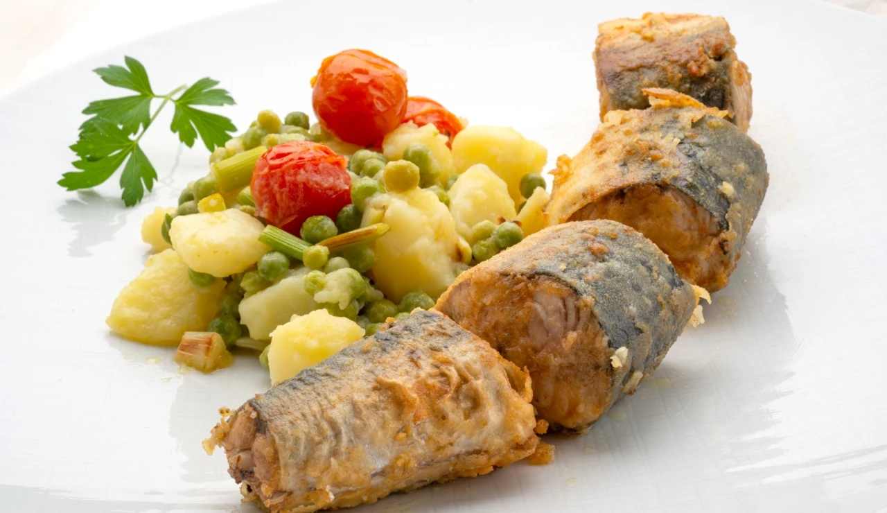 Caballa adobada y frita con salteado de hortalizas, de Arguiñano: &quot;Un pescado muy saludable&quot;