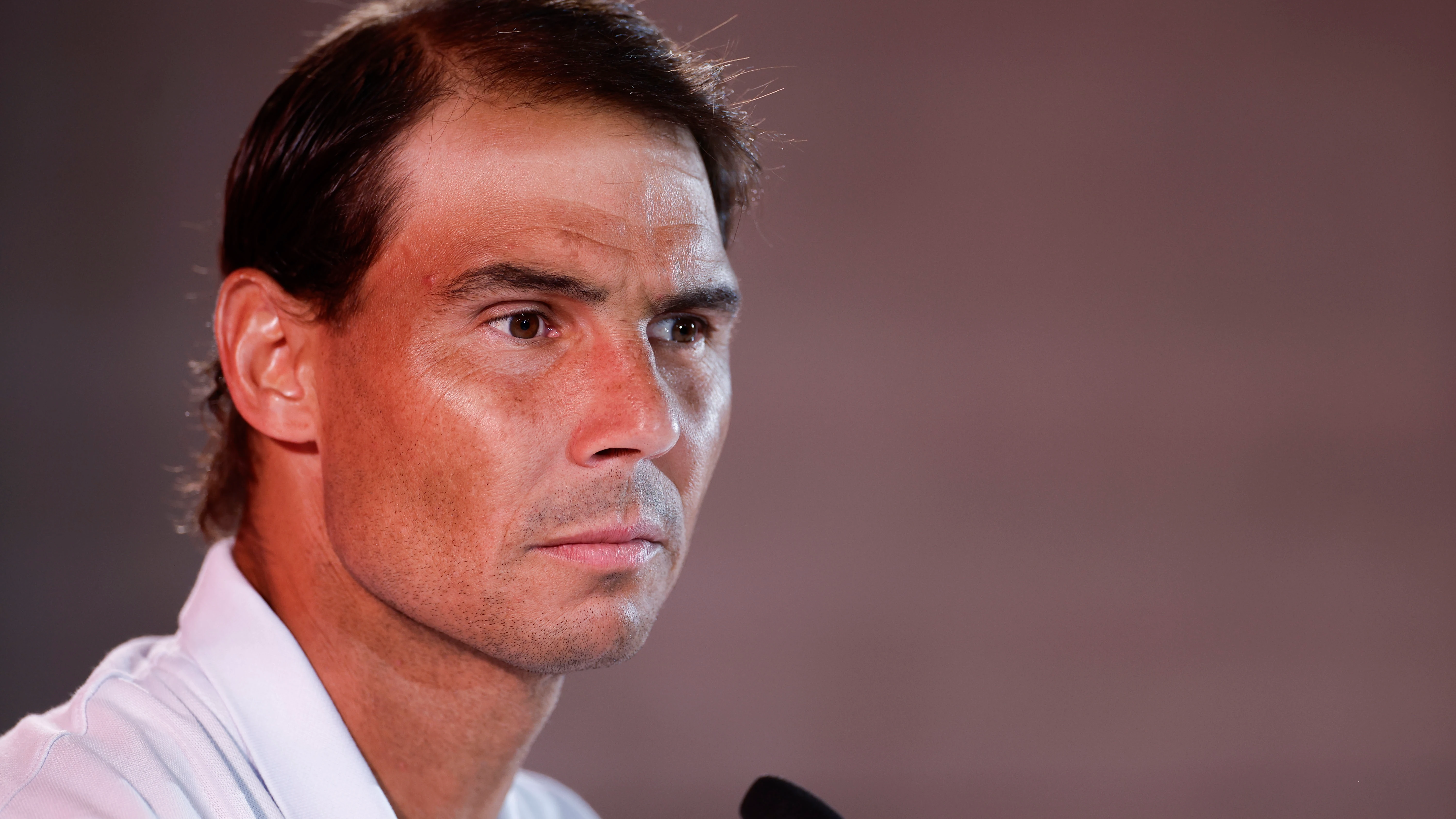 Rafa Nadal, en la rueda de prensa en la Caja Mágica Rafa Nadal, en la rueda de prensa en la Caja Mágica