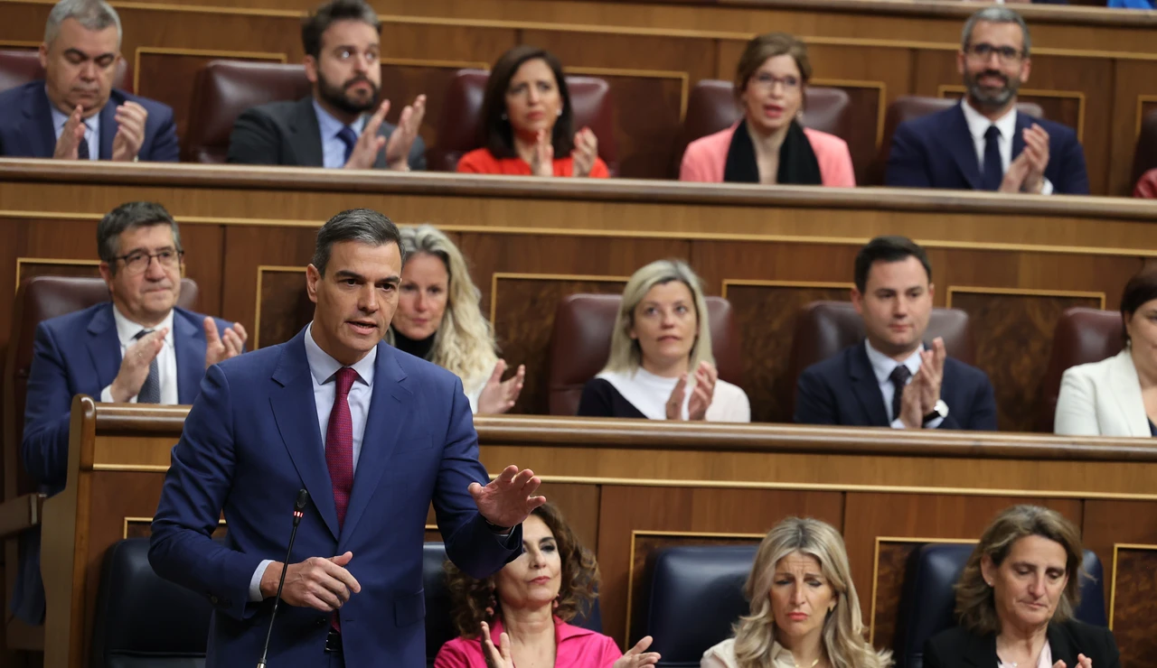 Pedro Sánchez durante una sesión de control al Gobierno