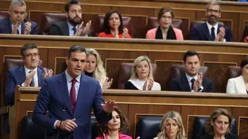 Pedro Sánchez durante una sesión de control al Gobierno