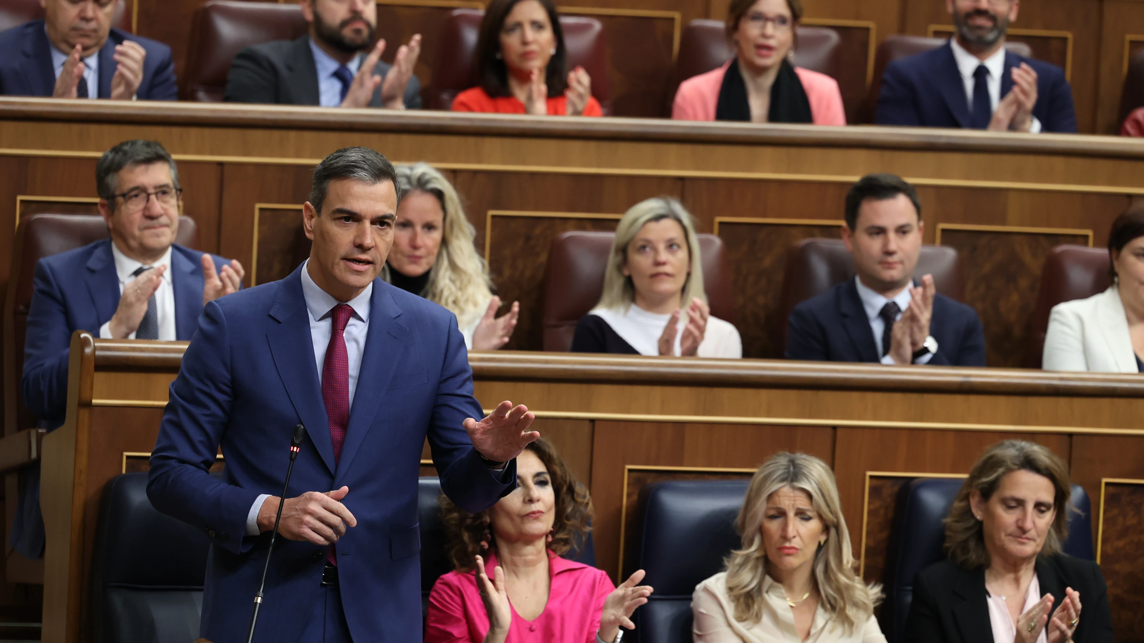 Pedro Sánchez durante una sesión de control al Gobierno Pedro Sánchez durante una sesión de control al Gobierno
