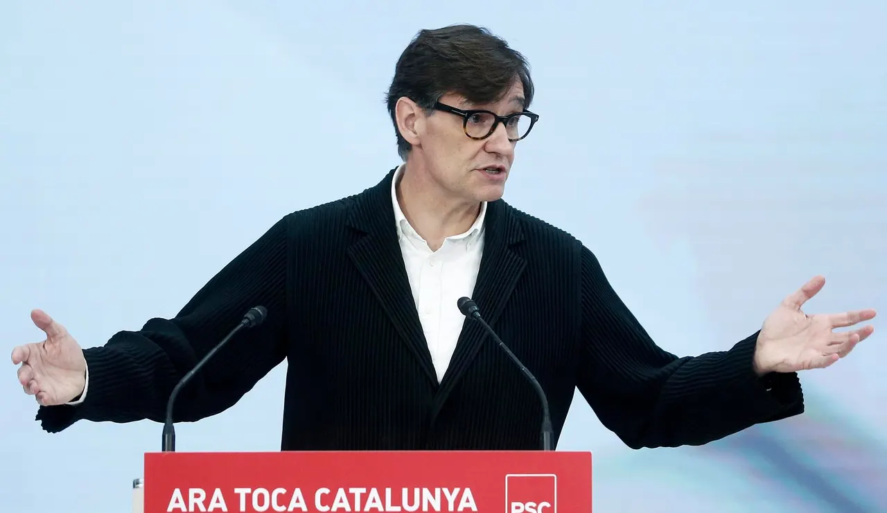 El primer secretario del PSC y candidato a la presidencia de la Generalitat, Salvador Illa