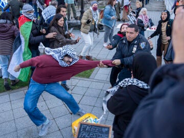 Protesta estudiantil propalestina en Nueva York