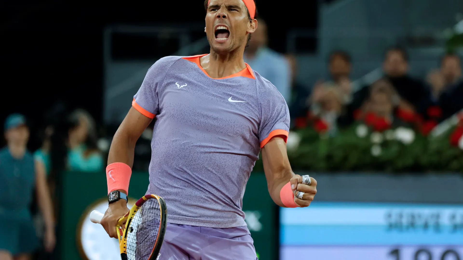 El rugido de Rafa Nadal en Madrid El rugido de Rafa Nadal en Madrid