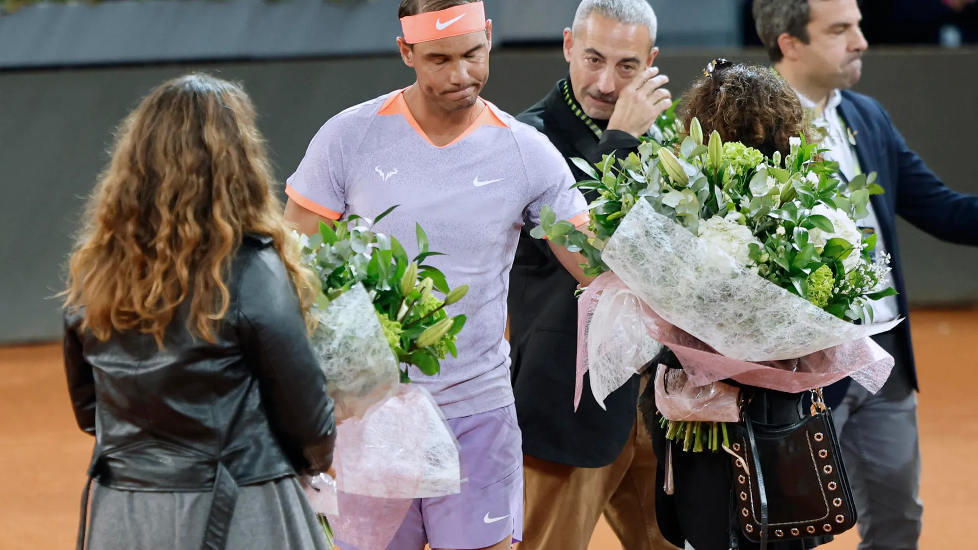 Rafa Nadal, con la familia de Sergio Delgado en Madrid 
