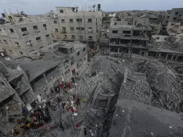 Vista aérea de un ataque israelí a Franja de Gaza Vista aérea de un ataque israelí a Franja de Gaza