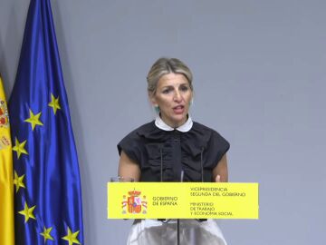 Rueda de prensa de Yolanda Díaz tras la decisión de Pedro Sánchez de seguir como presidente