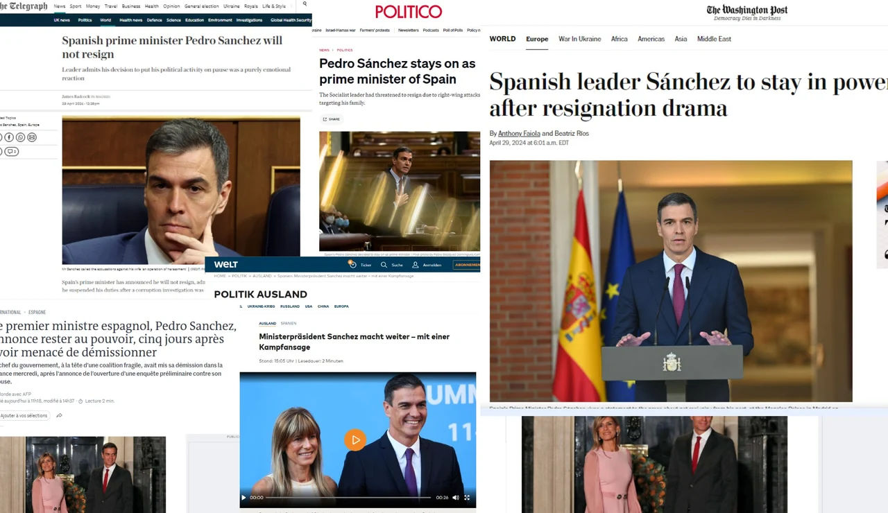 Prensa internacional sobre Sánchez