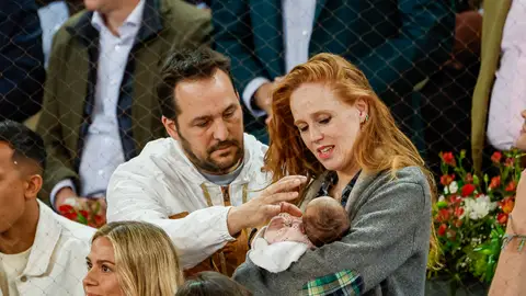 María Castro y José Manuel con su hija en el Mutua Madrid Open María Castro y José Manuel con su hija en el Mutua Madrid Open