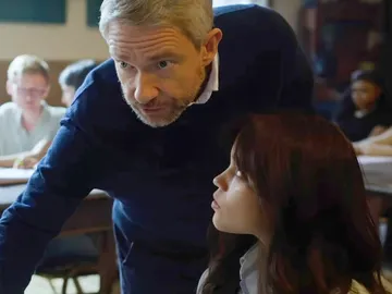 Martin Freeman Jenna Ortega en la película Miller´s Girl Martin Freeman Jenna Ortega en la película Miller´s Girl