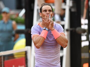MADRID.-AMP.- El tenista español Rafa Nadal dice adiós a Madrid contra Lehecka