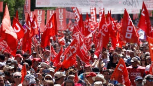 Manifestaci&oacute;n por el D&iacute;a Internacional de los trabajadores.