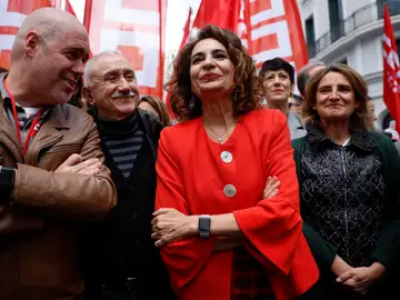 María Jesús Montero en la manifestación del 1 de mayo en Madrid María Jesús Montero en la manifestación del 1 de mayo en Madrid