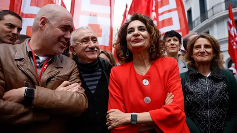 María Jesús Montero en la manifestación del 1 de mayo en Madrid María Jesús Montero en la manifestación del 1 de mayo en Madrid